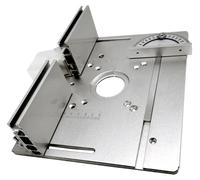 Plaque de support en aluminium pour établi de fraisage, avec butée coulissante, dimensions 85x85 mm