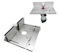 Plaque de support pour table de fraisage en aluminium, avec échelle pour fraiseuses et toupie