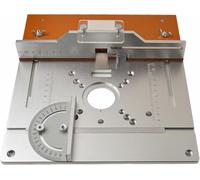 Plaque de support pour table de fraisage - Tableau magnétique pour fraiseuse - Travail du bois de précision - Alliage d'aluminium - 24,5 x 24 cm - Argent
