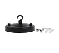 Plaque de suspension en fer pour lampes suspendues et lustres câblés compatible avec tuyau fileté 1/8 IP (noir)