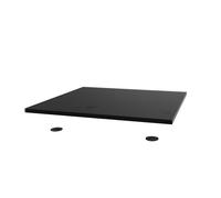Plaque de verre anti-vibration Norstone Spider Noir + Lot de 4 supports Damp 50