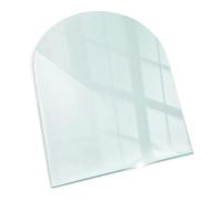 Plaque de Verre pour Cheminée Pare-étincelles pour Poêle Verre Trempé 100x100cm de Sol Arc Segmenté Premium Protection Contre la Chaleur Résistant aux Étincelles et Aux Rayures Design Élégant