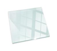 Plaque de Verre pour Poêle de Cheminée de Four trempé 50x50cm Rectangulaire Premium Protection Thermique Resistant aux étincelles Rayures Design Plaque de Sol Pare-étincelles Élégante Verre Clair