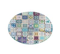 Plaque De Verre Pour Poêle, Durable Motifs De Mosaïque Sur Carreaux Bleu 100 cm