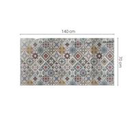 Plaque De Verre Vitre Résistante À La Chaleur Motif Mosaïque Gris Avec Ornements
