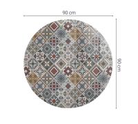 Plaque De Verre Vitre Résistante À La Chaleur Motif Mosaïque Gris Avec Ornements