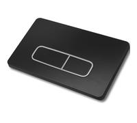 Plaque Déclenchement Mat pour Geberit Sigma,UP300,UP320 Noir -CercleArgenté | Commande Bouton de Chasse D'eau,Accessoire pour Réservoir de WC,Fonction Double Chasse