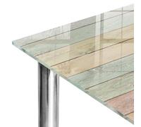 Plaque Décorative 100x60 cm | Imprimé Décoratif | Résistant aux Rayures | planches pastel | Verre Trempé | Plusieurs Tailles | Bords Polis | pour Table à Manger, Table Basse et Bureau