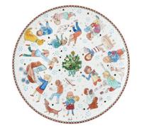 Plaque décorative de 28 cm, collection de Noël 2025, en porcelaine
