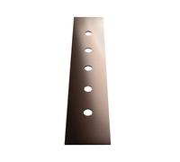 Plaque décorative Gessi à 5 trous pour Secur Box 01669, montage sur tablette carrelée, 01758030, Couleur: PVD de cuivre