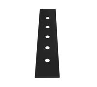 Plaque décorative Gessi à 5 trous pour Secur Box 01669, montage sur tablette carrelée, 01758299, Couleur: Noir XL