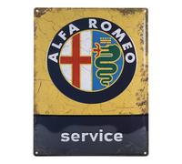Plaque décorative métallique ALFA ROMEO SERVICE - 40 x 30 cm
