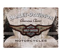 Plaque décorative métallique HARLEY DAVIDSON AMERICAN CLASSIC - 30 x 40 cm