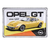 Plaque décorative métallique OPEL GT - 20 x 30 cm
