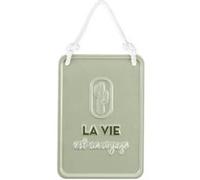 Plaque décorative verte à suspendre en relief VERT G
