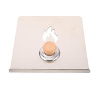 Plaque Déflectrice en Acier Inoxydable Argenté Anti-éclaboussures | Surface Résistante aux Taches L'huile, Stabilisation Flamme, Usage Intérieur et Extérieur Camping