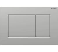 Plaque deGeberit Sigma01, 2 volumes carrés, plastique chrome mat, 1 pièce.