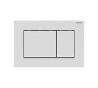 Plaque deGeberit Sigma20 2 volumes en plastique, blanc mat, carrée, 1 pièce.