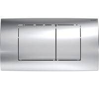 Plaque deGeberit Twinline30 2 volumes chrome brillant/chrome mat/chrome brillant, 1 pièce.