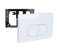 Plaque Delta avec double chasse d'eau pour WC (blanc) | Compatible avec les plaques d'actionnement des séries Geberit Delta 01, 25 et 35.