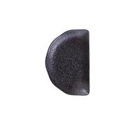 Plaque demi-lune émaillée au four en céramique - Personnalité fraîche et exquise - [point précieux noir] Assiette demi-lune