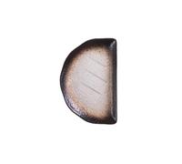 Plaque demi-lune en céramique émaillée au four - Personnalité fraîche et exquise - [sésame]
