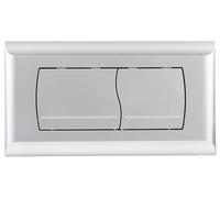 Plaque depour chasse d'eau Geberit Twinline/UP130, double chasse, finition argent mat
