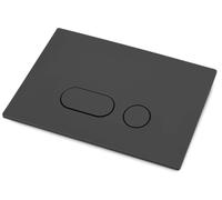 Plaque depour mécanisme de chasse d'eau - Double chasse - Pour boîtier encastré - Compatible avec Sigma 01 30 50 UP320 300 - 24,6 x 16,4 cm - Noir