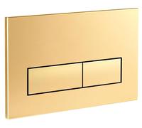 Plaque depour toilettes à double chasse d'eau, compatible avec Geberit Sigma, finition or mat