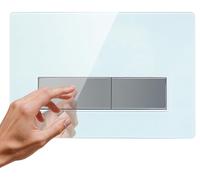 Plaque depour WC Geberit Sigma, double chasse d'eau, blanche