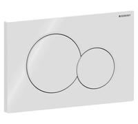 Plaque deSigma01, mécanisme de chasse d'eau double, blanc, plastique