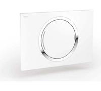 Plaque deWC REHAU MEPA Zero à double débit, blanche, 1 pièce.