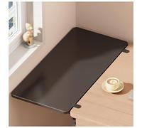 Plaque d'extension de bureau pliable - Bureau mural flottant à rabattre - Peut être utilisé comme accoudoirs, étagères, rallonges de bureau - Table murale pliante (noir, 50 x 20 cm)