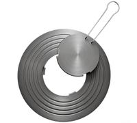 Plaque diffuseur de chaleur en aluminium pour cuisinière à gaz - Distributeur de cuisson - Antidérapant - Épais - Pour mijoter et décongeler - Gris - 20 cm (S)