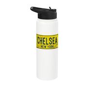 Plaque d'immatriculation Chelsea New York Old School Vintage NY Retro Stainless Steel Insulated Water Bottle