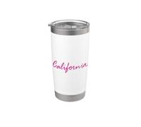 Plaque d'immatriculation rétro California Surf Beach Venise Rose Cali Gobelet isotherme en acier inoxydable double paroi