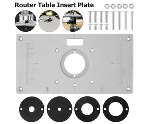 Plaque D'insertion De Table De Routeur En Aluminium, Travail Du Bois, Bricolage, Machine À Graver, Planche À Découper, Accessoires D'outils Électriques