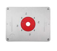 Plaque d'insertion de table de routeur, Fydun alliage d'aluminium de 300 mm x 235 mm x 9,5 mm Plaque d'insertion de table de routeur de bricolage et anneau d'insertion