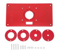 Plaque D'insertion Mm Rouge pour 235x120x8 Table de Défonceuse | Alliage D'aluminium, Anneau Précis et Perçage Exact, Échelle Intégrée, pour Menuiserie DIY et Atelier