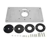 Plaque d'insertion pour le travail du bois, Plaque et anneau d'insertion de table de routeur de bricolage en bois, Tableau de retournement de machine de coupe, 235 mm x 120 mm x 8 mm