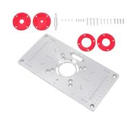 Plaque D'insertion pour Table de Défonceuse, Alliage Aluminium Rouge | Bricolage Maison et Menuiserie, Rainurage Précis, Échelle Intégrée, Anneau Ajusté, Montage Simple