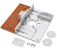 Plaque d'insertion pour table de défonceuse, plaque en aluminium pour travail du bois, 24,5 x 24 cm