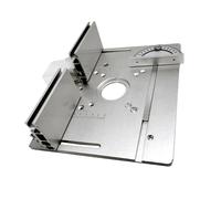 Plaque d'insertion réversible aluminium pour défonceuse, 3 pièces | Deux Espaces De Fixation 85X85Mm Et 70X60Mm, Compatible Défonceuse Et Affleureuse, Plaque De Montage Pour Atelier Menuiserie