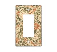 Plaque d'interrupteur à bascule simple en plastique beige de taille standard pour la maison, le salon, la chambre à coucher, la salle de bain
