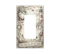 Plaque d'interrupteur à bascule simple en plastique beige d'été pour maison, salon, chambre à coucher, salle de bain