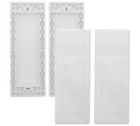 Plaque D'obturation Blanche 118 Type en Plastique, Lot de 4 | Cache Prise Murale Decorative, Couvercle Boite Derivation pour Maison, Facile à Installer, Protection des Fils