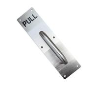 Plaque Doigt Porte Industriel, 80 300 1.2mm, Tirer Avec Poignée PULL | Plaque Anti-Traces de Doigts pour Porte de Passage Quincaillerie Industrielle pour Porte de Secours, Bureau, Local Commercial