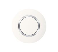 Plaque Dooxie - 1 poste - rond - blanc + chrome LEGRAND