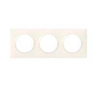 Plaque Dooxie - 3 postes - carré - blanc LEGRAND