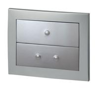 Plaque double chasse 3/6L Wirquin chromé mat